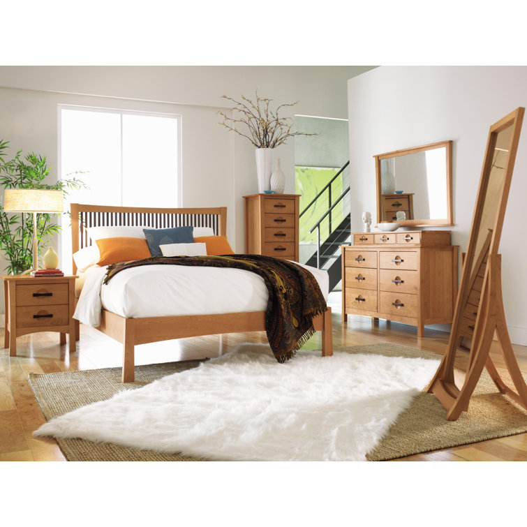 Berkeley Autumn Cherry Solid Wood 2 Drawer Nightstand