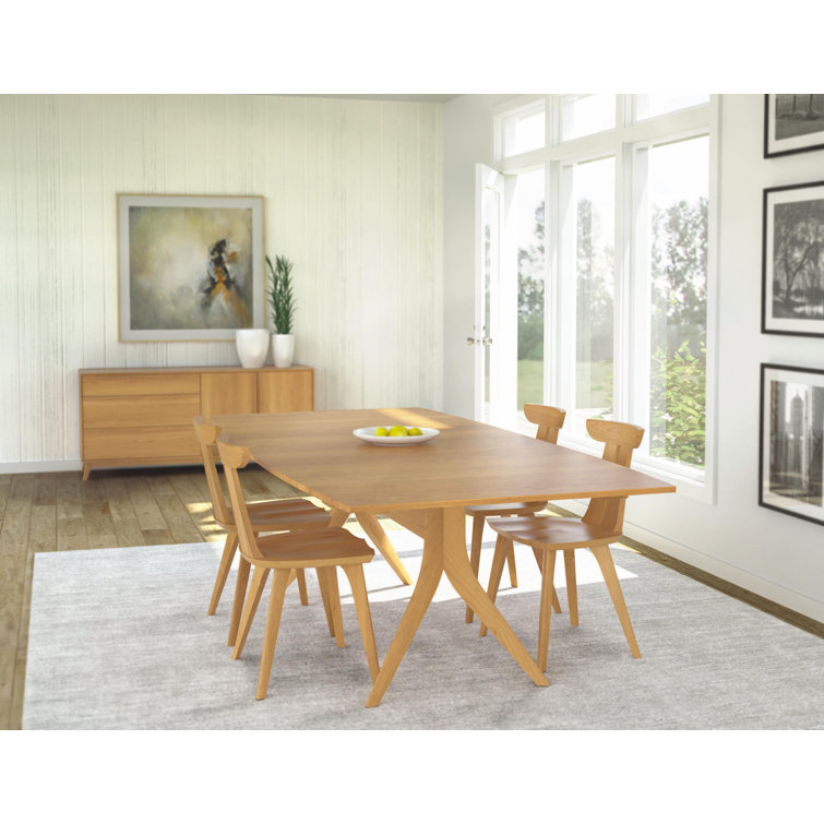 Catalina 66" Natural Cherry Mid-Century Modern Extendable Dining Table