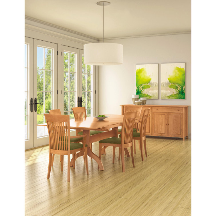 Sarah Contemporary Extendable Dining Table in Natural Cherry
