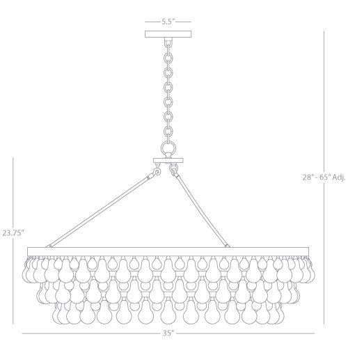 Elegant Bling 6-Light Geometric Nickel & Crystal Chandelier
