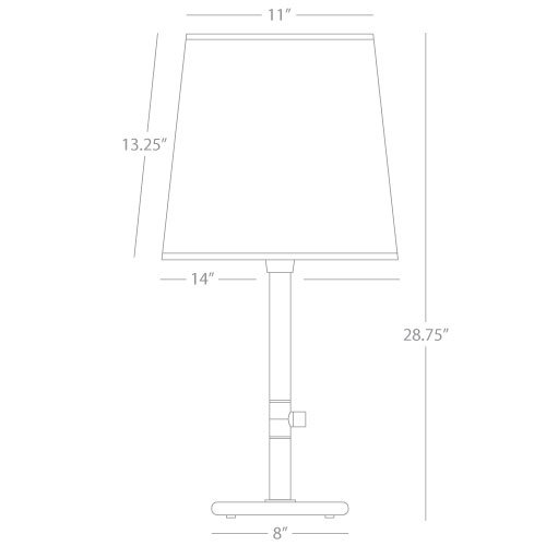 Edison-Inspired Fondine Shade & Polished Nickel Table Lamp