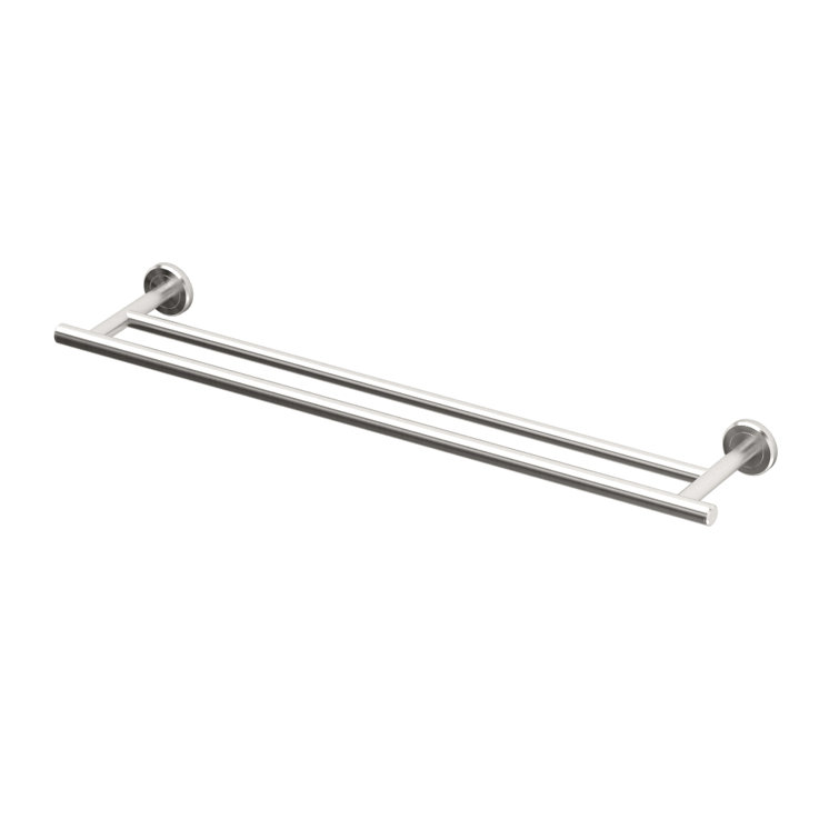Latitude II 24" Satin Nickel Double Wall Mounted Towel Bar