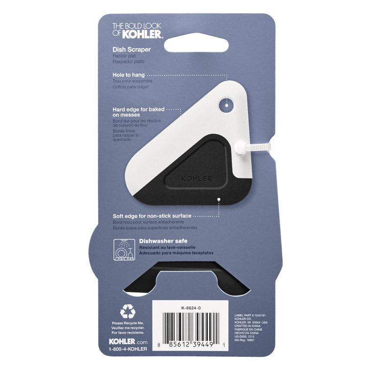Kohler Black and White Nylon Handle Pot and Pan Brush