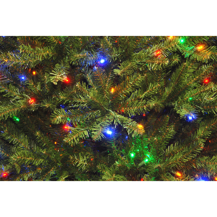 10' Green Dunhill Fir Artificial Christmas Tree with Dual Color LED Lights