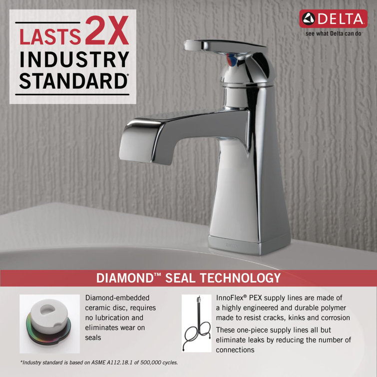 Ashlyn Chrome Single Handle Modern Bathroom Faucet