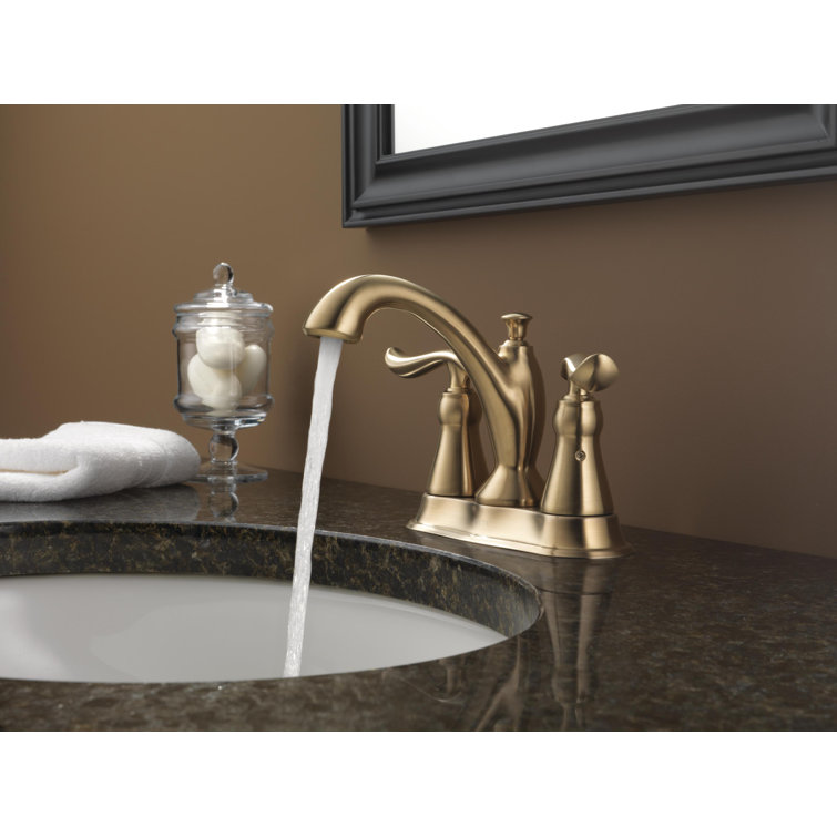 Linden Modern Centerset Zinc Bathroom Faucet in Champagne Bronze