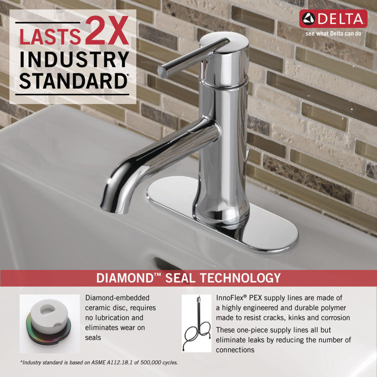Sleek Modern Chrome Single-Handle Deck Mounted Bathroom Faucet