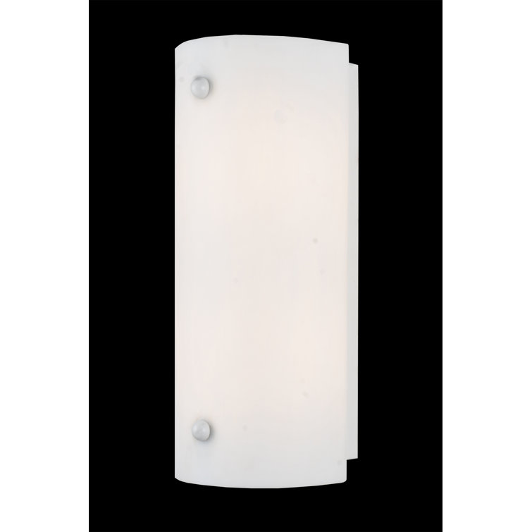 White Glass 2-Light Direct Wired Wall Sconce