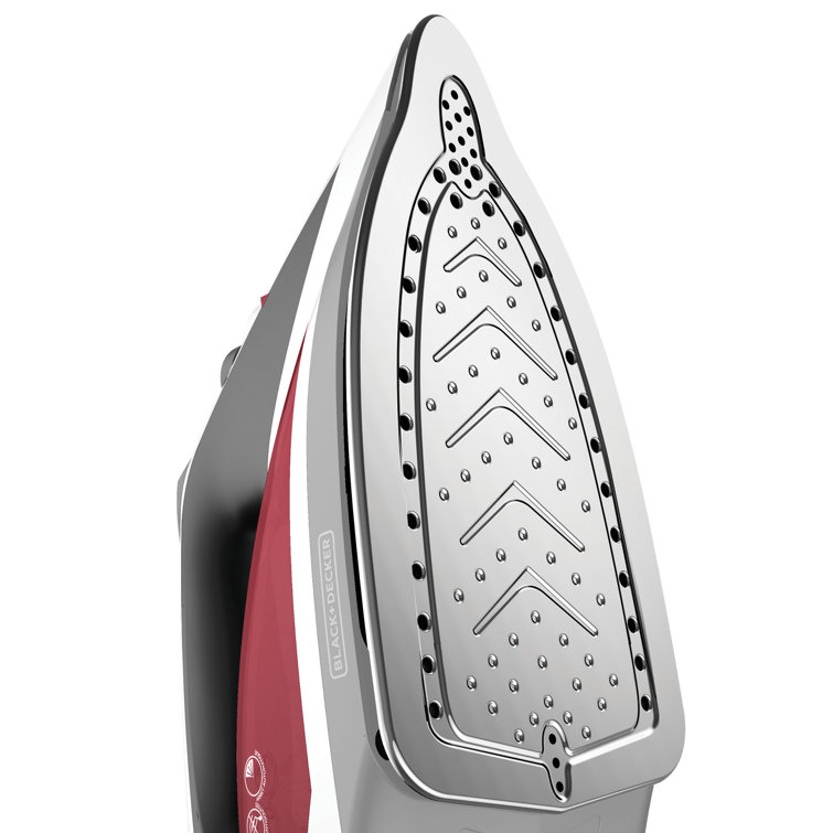 Vitessa Advanced Red and White Steam Iron with Nonstick Soleplate