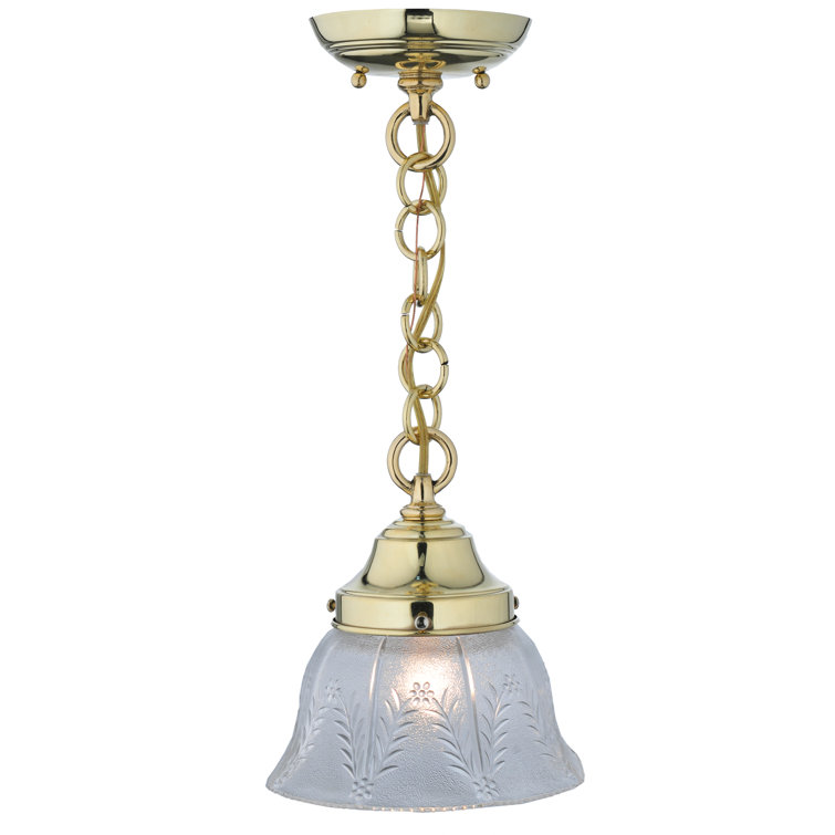 Mini Brass and Glass Indoor/Outdoor Pendant Light