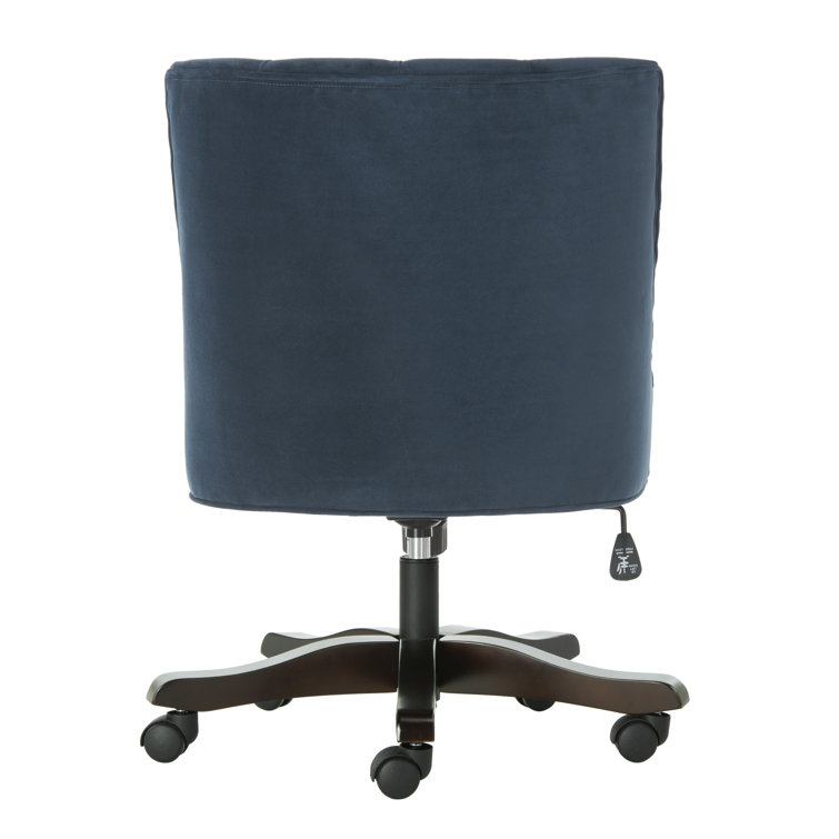Transitional Soho Navy Velvet Tufted Adjustable Desk Chair