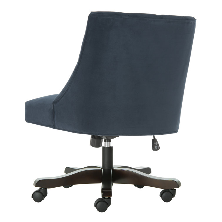 Transitional Soho Navy Velvet Tufted Adjustable Desk Chair