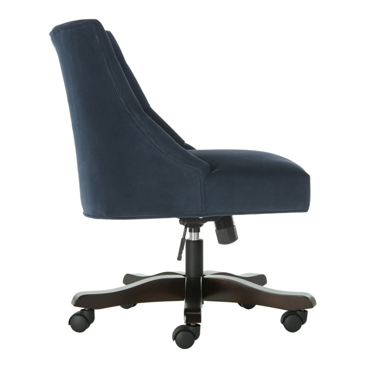 Transitional Soho Navy Velvet Tufted Adjustable Desk Chair