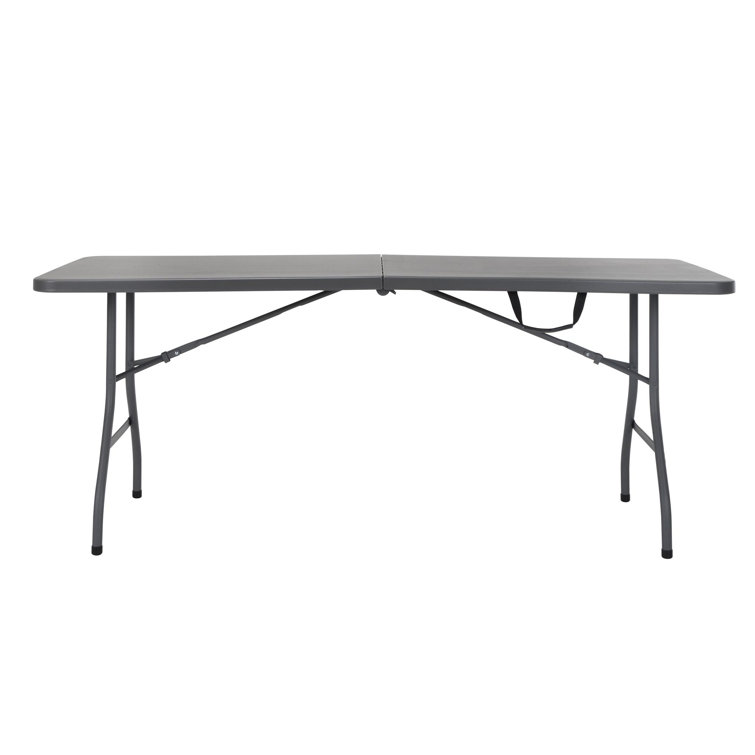 Cosco 72'' Gray Metal and Plastic Folding Table