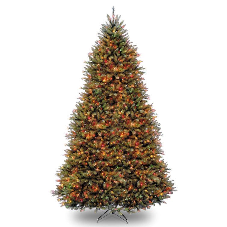 9' Green Fir Artificial Christmas Tree with Dual Color LED Lights