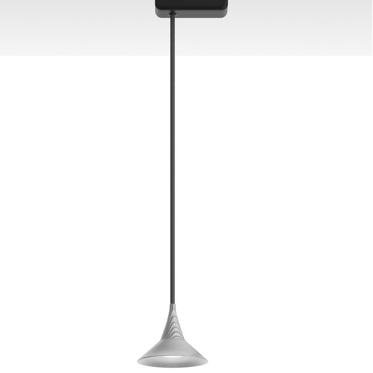 Slim Aluminum LED Pendant Light in White Finish