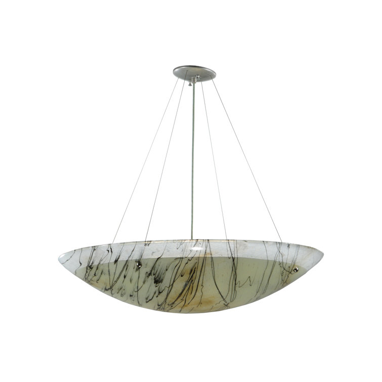 Nickel and Glass 4-Light Globe Pendant