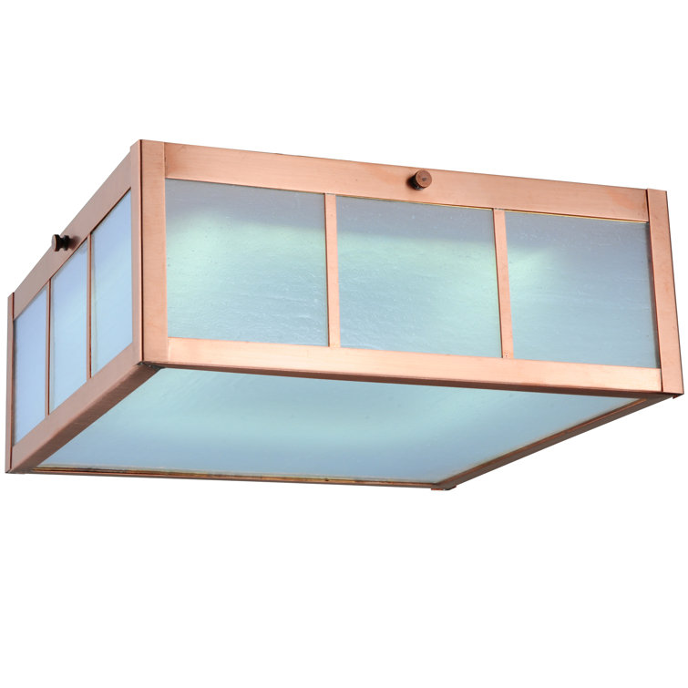 Beck Natural Copper and Frosted Glass LED Globe Flush Mount Light