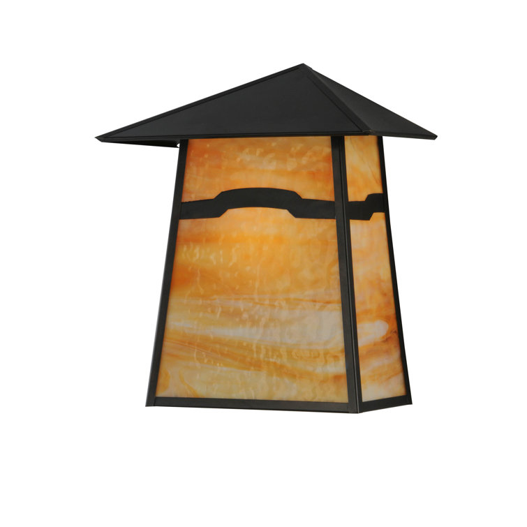 Rustic Brown Solid Brass 1-Light Outdoor Wall Sconce