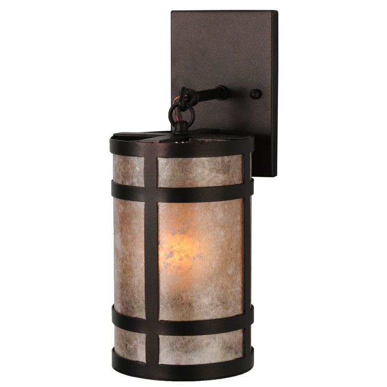 Bronze and Black Dimmable Lantern Sconce