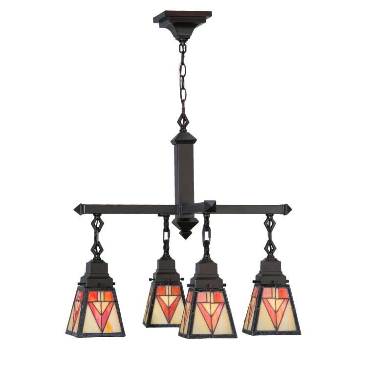 Otero 24" Black Classic 4-Light Traditional Chandelier