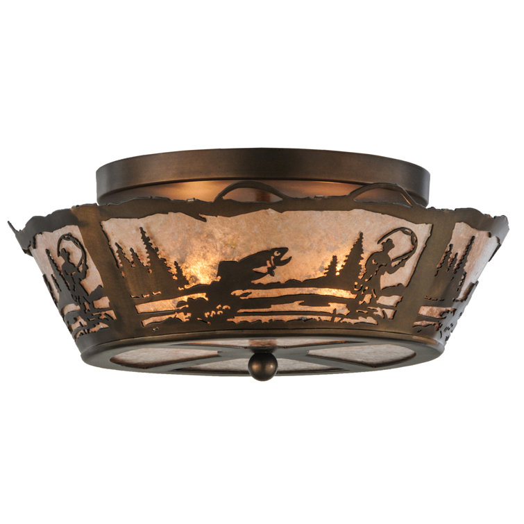 Copper Globe 2-Light Energy Star Indoor/Outdoor Flush Mount