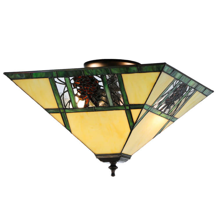Bronze Globe 2-Light Indoor/Outdoor Flush Mount with Glass Shade