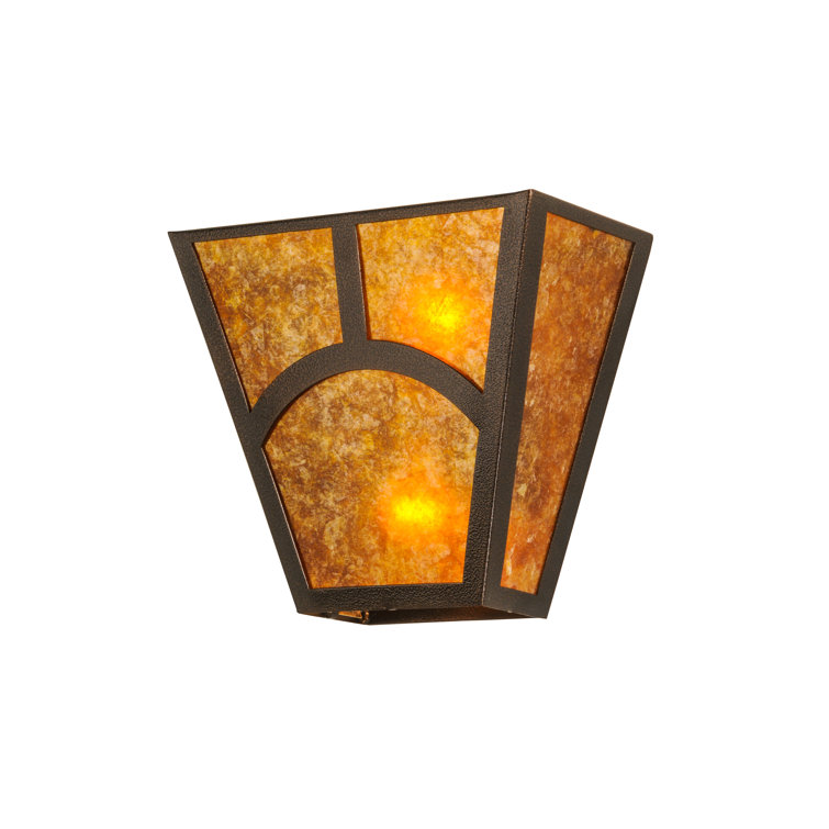 Mission Hill Top 2-Light Energy Star Steel Wall Sconce