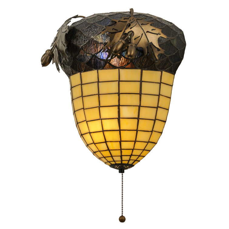 Greenbriar Oak Antique Bronze 12" Dimmable Direct Wired Wall Sconce
