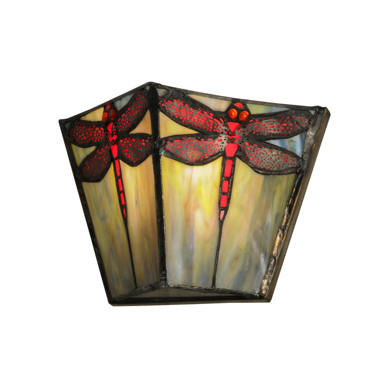 Pontiff 1-Light Steel Wall Sconce with Glass Shade
