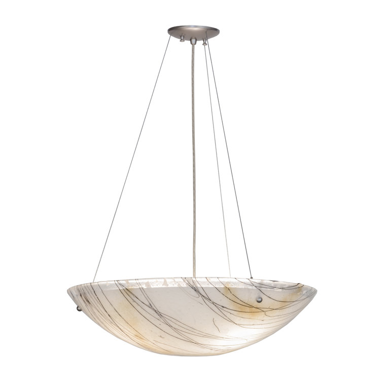 Metro Fusion Brushed Nickel Glass LED Pendant Light