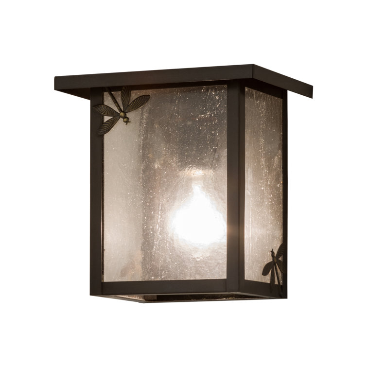 Hyde Park 8" Handcrafted Brown Dragonfly Wall Sconce