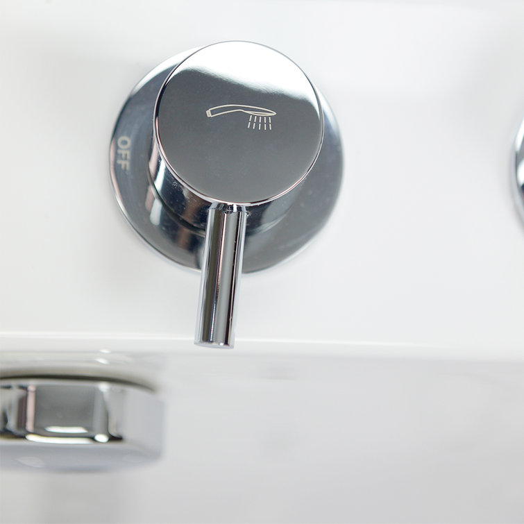 52'' x 30'' White Acrylic Walk-In Bathtub with Faucet