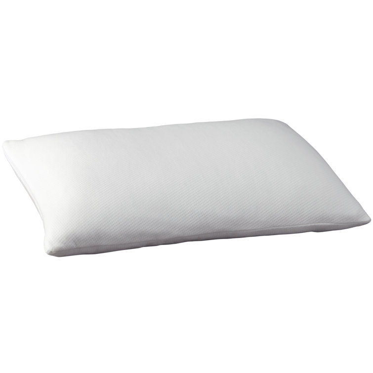 White Hypoallergenic Memory Foam Pillow with Bamboo Cover