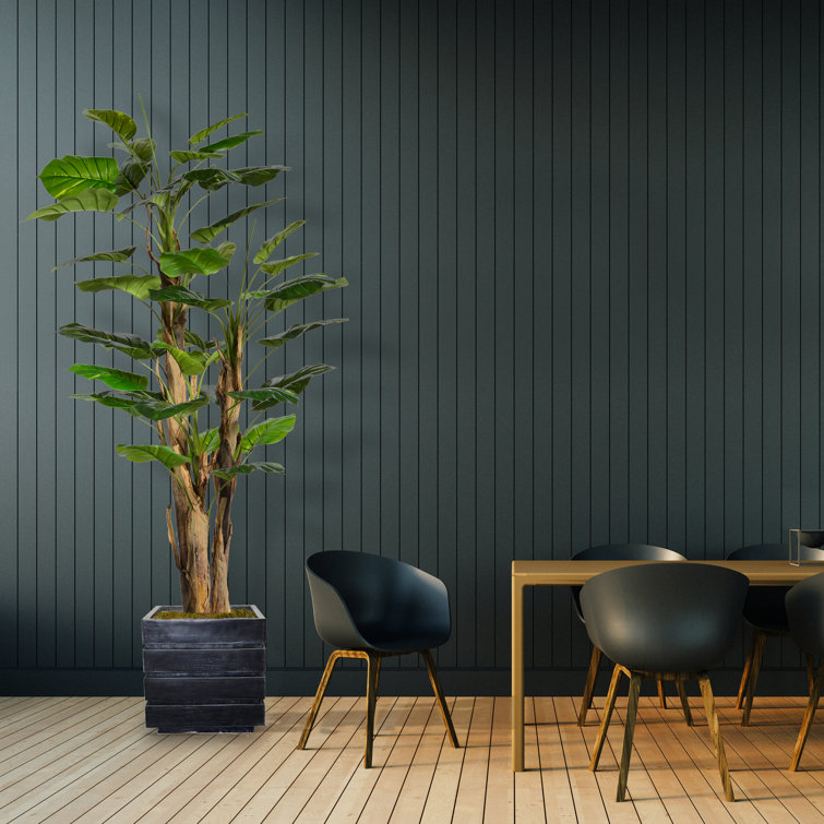 Tall Artificial Scindapsus Aureus Tree with Gray Planter