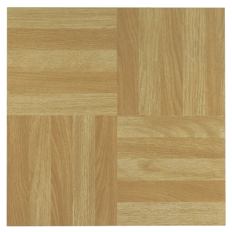Light Oak 12'' x 12'' Self-Adhesive Vinyl Floor Tiles