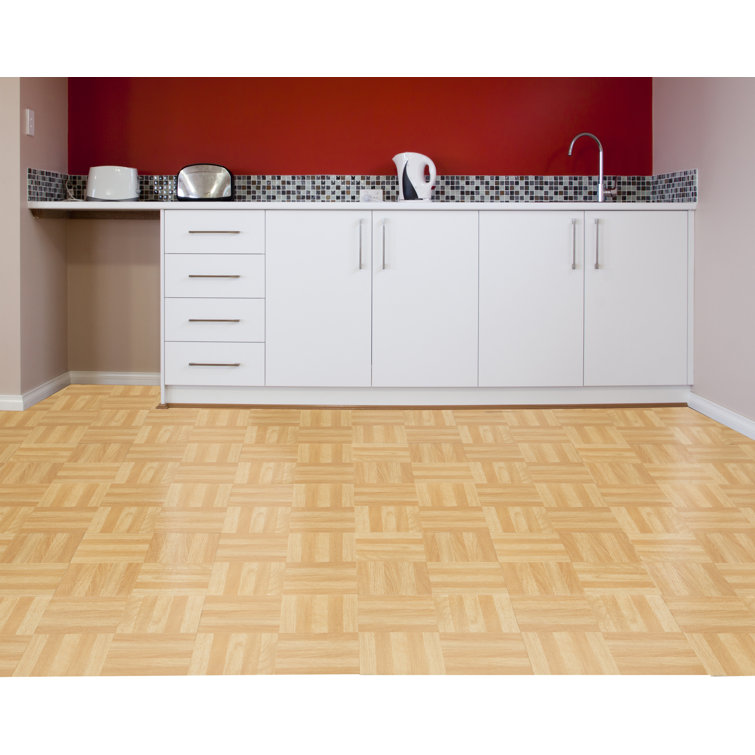 Light Oak 12'' x 12'' Self-Adhesive Vinyl Floor Tiles