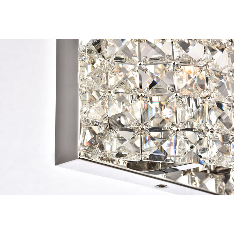 Chrome Crystal 3-Light Wall Sconce with Royal Cut Crystals