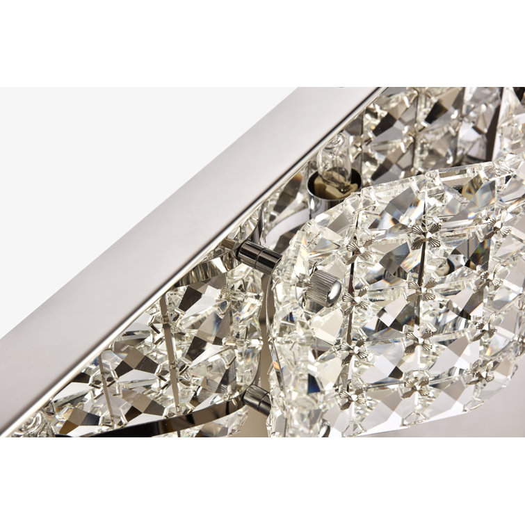 Chrome Crystal 3-Light Wall Sconce with Royal Cut Crystals