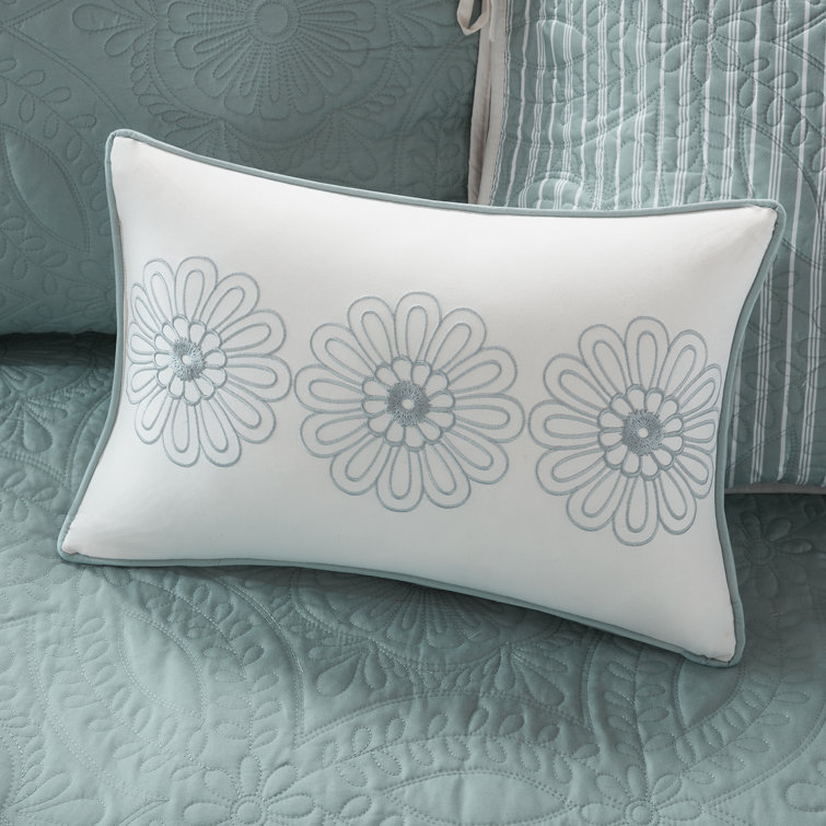 Turquoise Microfiber Reversible Daybed Quilt Set