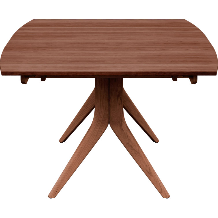 Catalina Cognac Cherry Extendable Mid-Century Dining Table