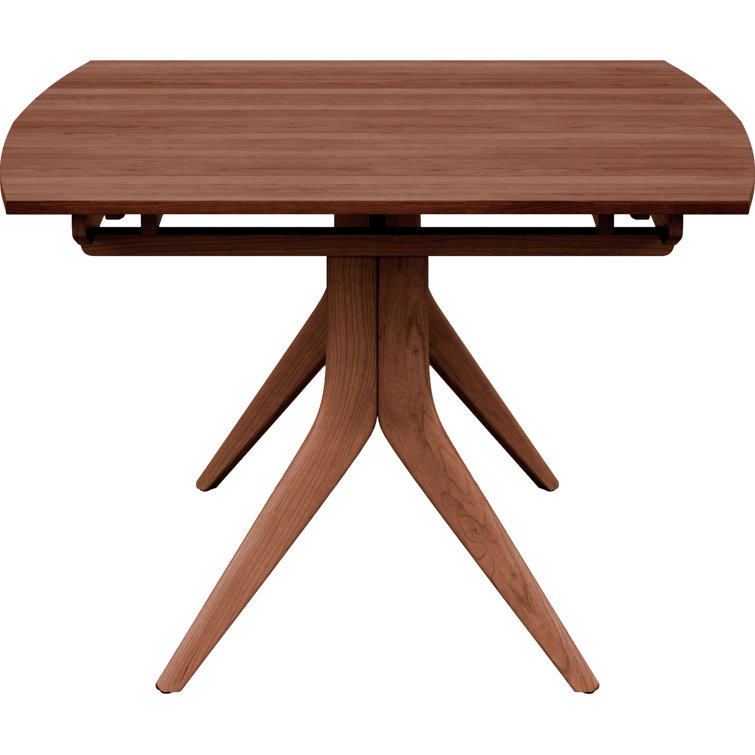 Catalina Cognac Cherry Extendable Mid-Century Dining Table