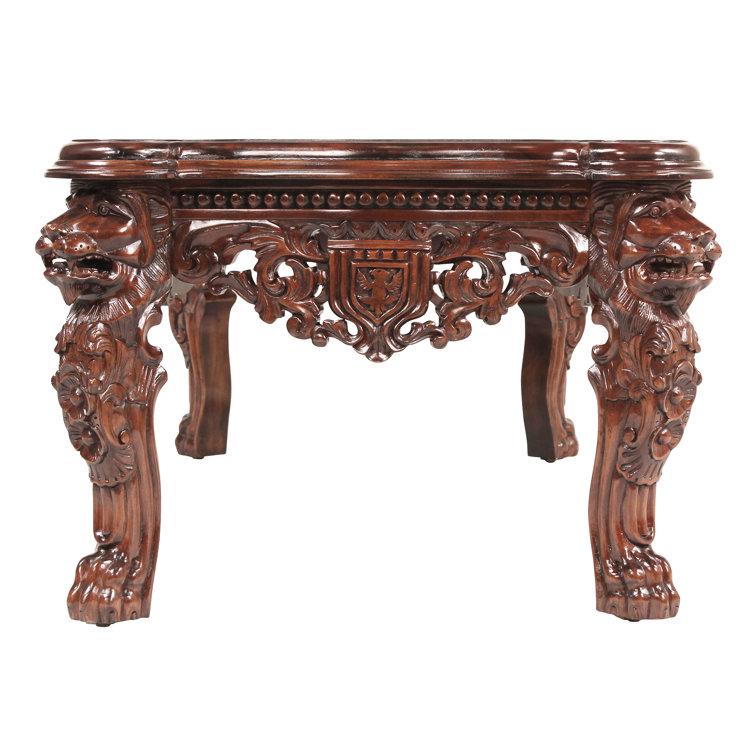 Grand Mahogany Lion Leg Rectangular Coffee Table
