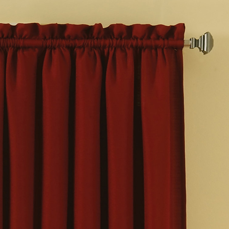 White Sill Length Polyester Blackout Drapes