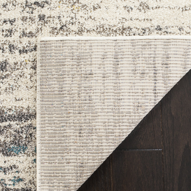 Monaco Grey and Multicolor Synthetic 10' x 14' Rectangular Rug