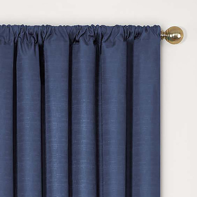 Kenna Tan Blackout Rod Pocket Curtain Panel, 54"x42"