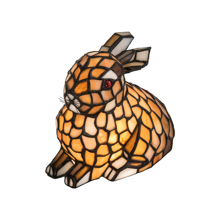 Honey Stained Glass Rabbit Table Lamp for Kids