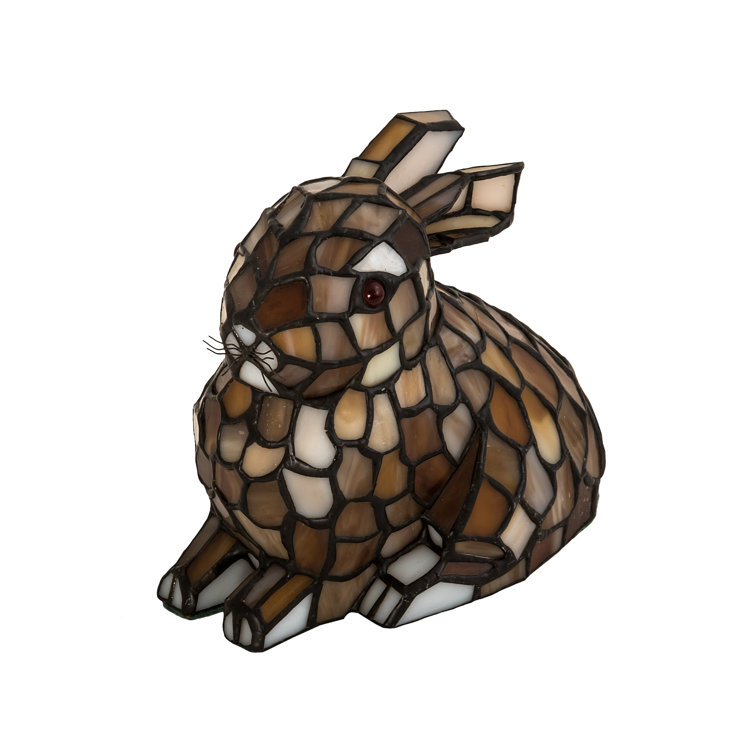 Honey Stained Glass Rabbit Table Lamp for Kids