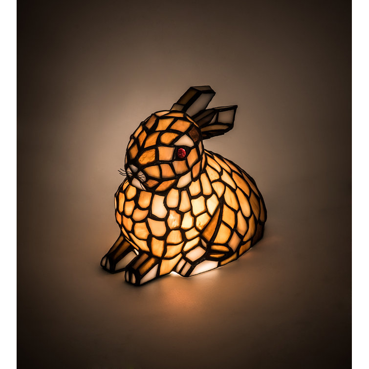 Honey Stained Glass Rabbit Table Lamp for Kids