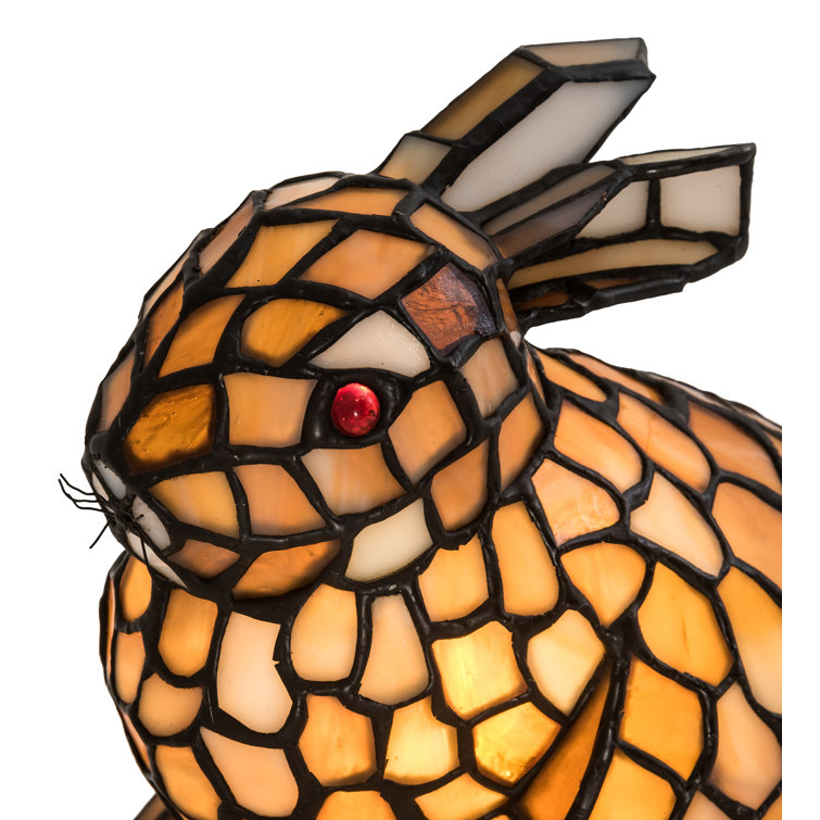 Honey Stained Glass Rabbit Table Lamp for Kids